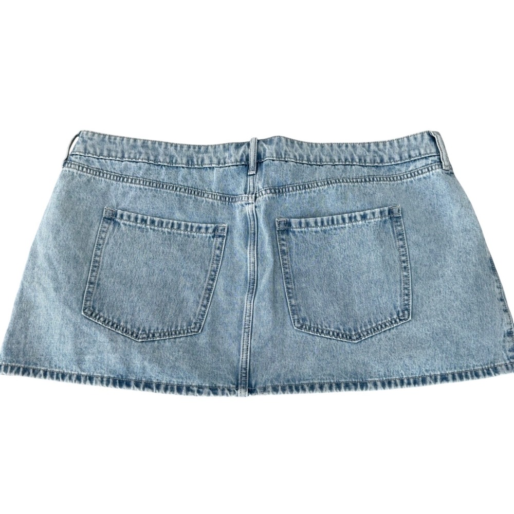 New Hollister Curvy Low-rise Denim Jean Mini Skirt Stretch Size 20 NWT - Picture 6 of 12